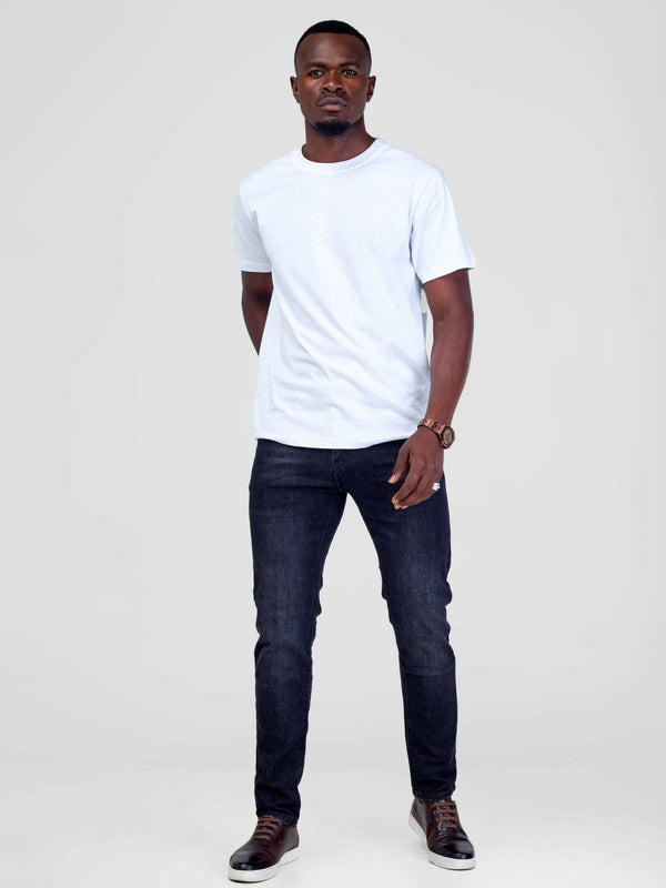 Stylish Sisters Men's Plain Jeans - Faded Black - Shopzetu