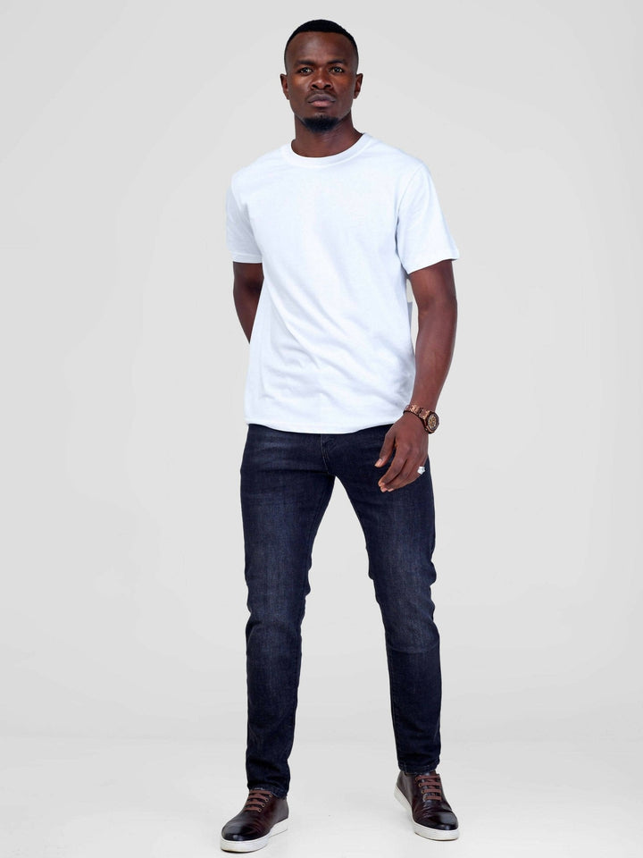 Stylish Sisters Men's Plain Jeans - Faded Black - Shopzetu