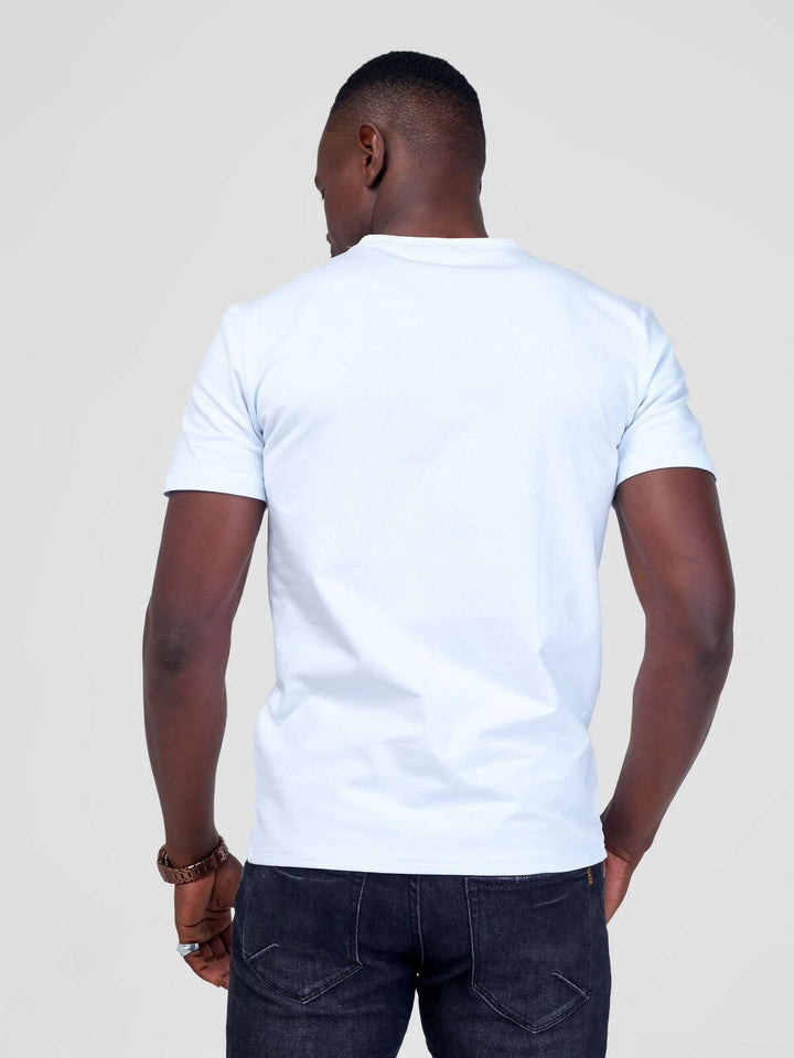 Stylish Sisters Men Plain T-shirt - White - Shopzetu