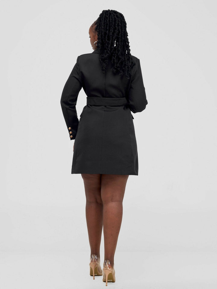Stylish Sisters Mini Dress - Black - Shopzetu