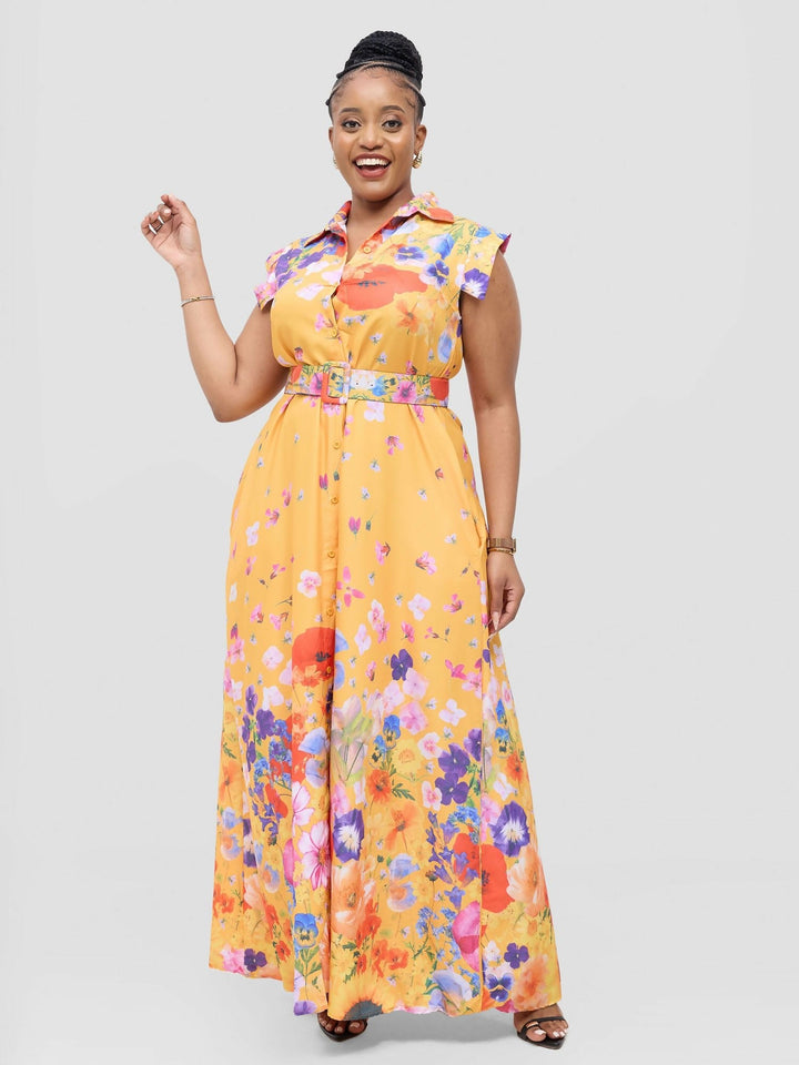 Stylish Sisters Floral Anita Dress - Multicolored - Shopzetu