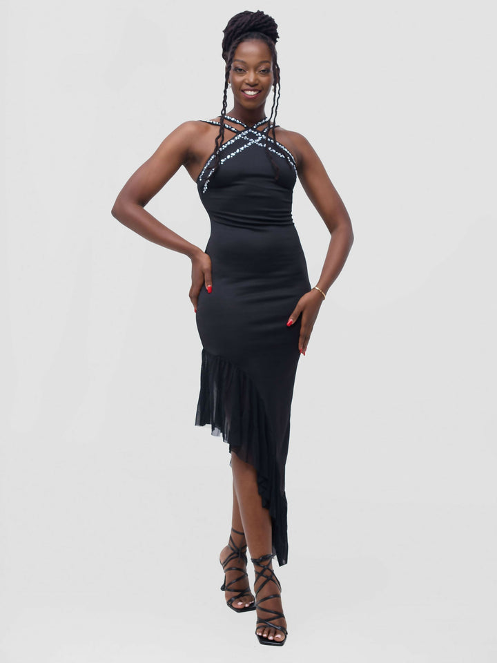 Stylish Sisters Evening Dress - Black - Shopzetu