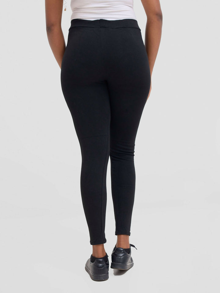 Stylish Sisters Ronde Heavy Comfy Tights Leggings - Black - Shopzetu