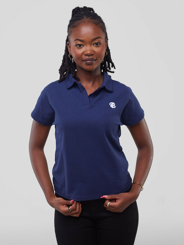Stylish Sisters Ladies Polo T-shirt - Navy Blue